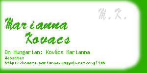 marianna kovacs business card